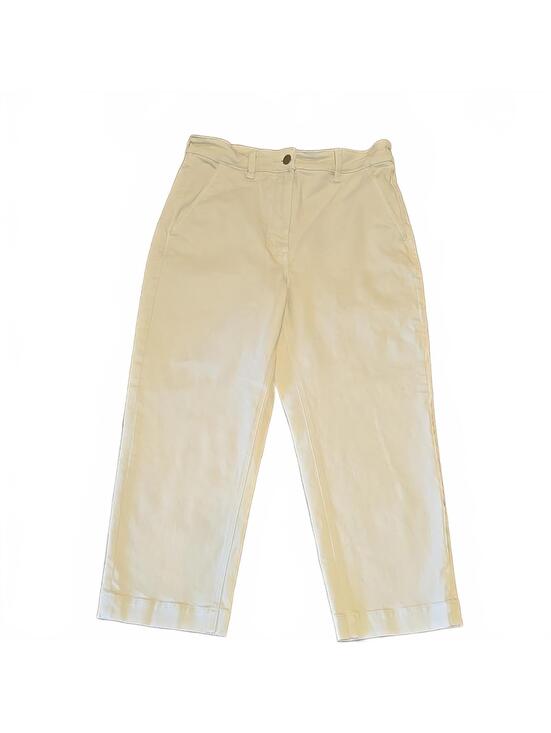 Everlane Denim - Everlane Women's Wide Leg Cream Beige Jeans Size 10 Short